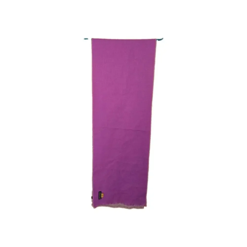 Patapampa Alpaca Scarf - Made In Peru - 100% Baby Alpaca Purple 71x12 Excellent